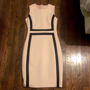 Calvin Klein Light pink with black accents work dress